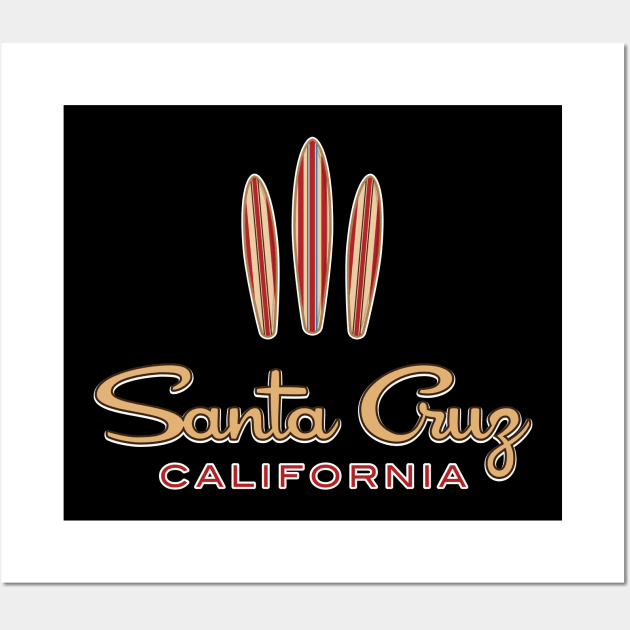 Santa Cruz Logo Three Surfboards Wall Art by PauHanaDesign